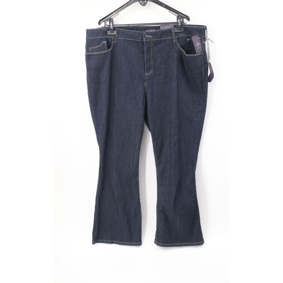 NWT NYDJ women’s size 22W modern flare high rise jeans stretch blue denim pocket